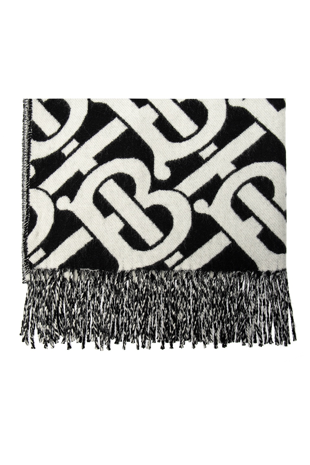 Black and store white burberry scarf